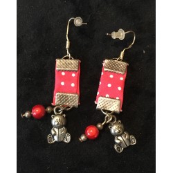 Boucles d'oreilles tissu :...