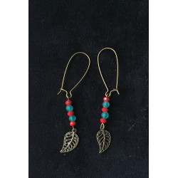 Boucles d'oreilles métal et...