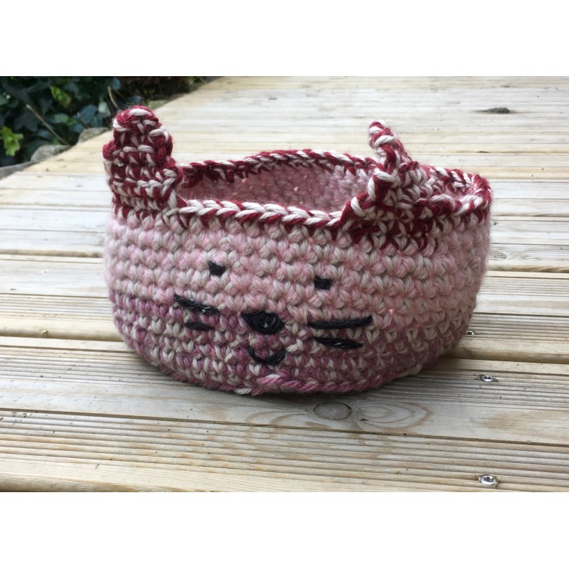 Paniere En Crochet Chat