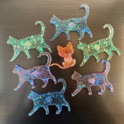 Aimants chat fait main 7cm