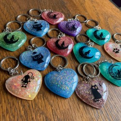 Porte-clés résine coeur...