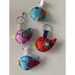 Porte-clés Oiseau en feutrine