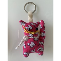 Porte-clés chat en tissu