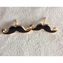 Boucles d'oreilles moustache