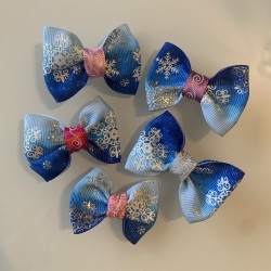 Barrettes noeud BLEU -...