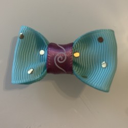 Barrettes noeud VERT -...