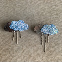 Broches nuages et pluie en...