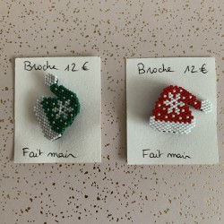 Broche bonnet de Noël en...