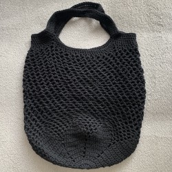 Sac en tricot noir en coton...